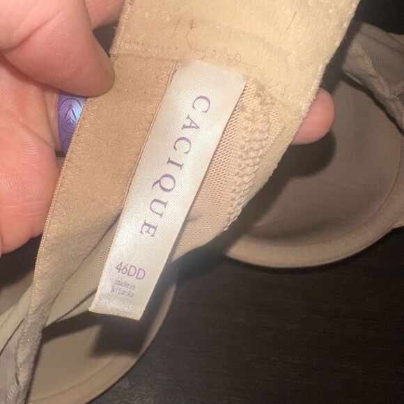 Cacique nude opp lightly lined full coverage 46DD bra - Picture 3 of 4
